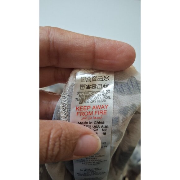 Pretty‎ Little Thing Sheer Brown Cow Print Beach Wide Leg Pants Size 14 Resort - Picture 11 of 13